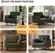 Sage Green Upholstered Contemporary Armchair 38 Inch