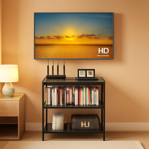 23 Inch to 50 Inch Floor Small Corner TV Stand with Storage Shelves for Living Room Bedroom, Universal Floor Television Stands with Mount, Rustic Brown Corner TV Table Desk Shelf for Small Space