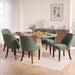 Dining Chairs Set of 4, Upholstered Wooden Kitchen Chairs, Green