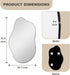 Irregular Cloud Pebble Wall Mirror 19.7X33.5 Inch Asymmetrical Frameless Aesthetic Decor Mirror Luxury Vanity Mirror for Living Room Bedroom Bathroom Entryway Passageway (Cloud)