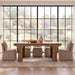 70.9Inches PremiumHandcrafted Wood Dining Table Arched Legs