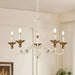 27Inch French Country Chandelier 5 Light AntiqueWhite