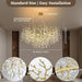 Gold Crystal Chandelier 43 Inch Tree Branch Chandelier 12-Lights