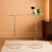 Two Piece Acrylic Side Tables Clear 10x10x24.2Inches