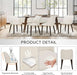 Upholstered Dining Chairs Set of 6, Modern Fabric Dining Room Kitchen Side Chair with Padded Seat and Wood Legs for Restaurant/Cafe, Beige