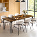 SeventyPointEight Inch Rustic Brown Farmhouse Dining Table