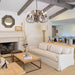 Eight Light French Country Adjustable Pendant Chandelier