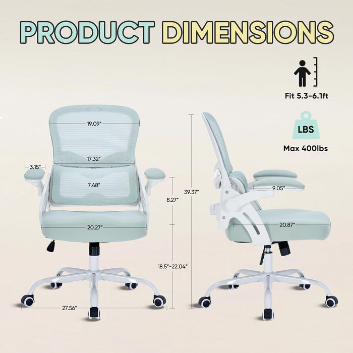 Ergonomic Mesh Office Chair 400 Lbs Desk Computer Chair with Lumbar Support