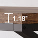 Large Rustic Brown Computer Desk, 78 Inch Long Wood Home Office Desk