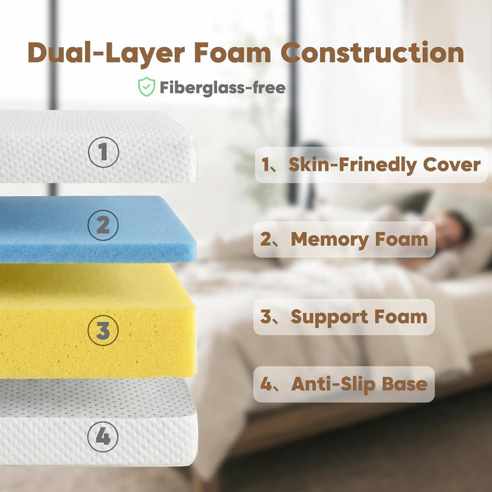 Twin Mattress, 10 Inch Memory Foam Twin Size Mattress, Bed in a Box, Medium