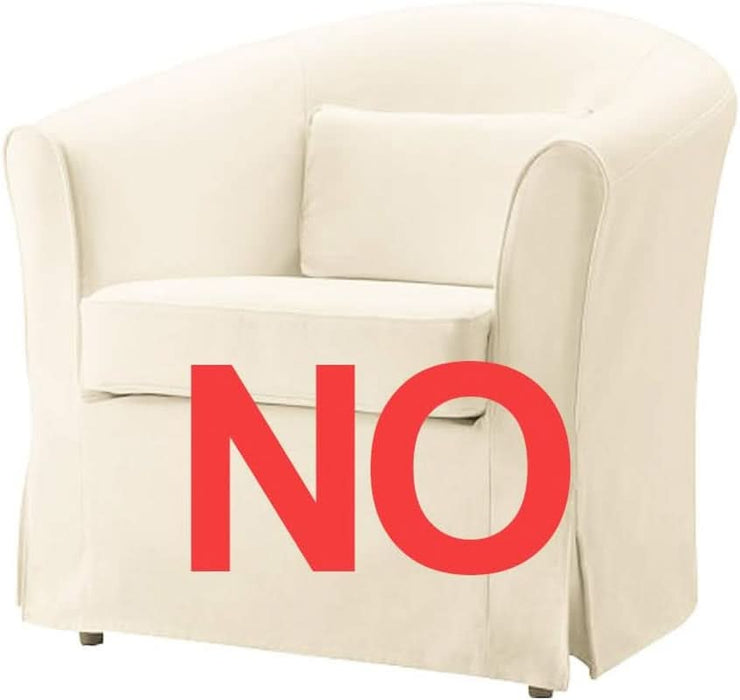 Ektorp Armchair 5 Color Cotton Cover for the IKEA Ektorp Chair Slipcover Replacement(Cotton-Grey)