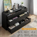 6-Drawer Dresser for Bedroom, 55" Wide Wooden Chest of Drawers Modern Dressers & Chests of Drawers for Living Room, Entryway, Home Office