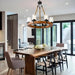 26 Inch Wagon Wheel Farmhouse ChandelierLightFixture