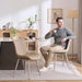 Dining Chairs Set of 2 Mid-Century Modern Kitchen Chairs Khaki