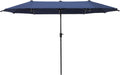 13 Ft Large Patio Umbrella, Double-Sided Twin, Outdoor Market Umbrella with Crank Handle, Powerful UV Protective, Navy Blue