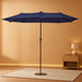 13 Ft Large Patio Umbrella, Double-Sided Twin, Outdoor Market Umbrella with Crank Handle, Powerful UV Protective, Navy Blue