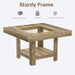 47" Square Dining Table with Triangular Leg, Kitchen Table for 4-6