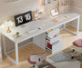 78.7'' 2 Person Computer Desk with 3 Drawers, Extra Long Double Office Desk with Storage, Modern Dual Study Writing Table Workstation for Home Office, White