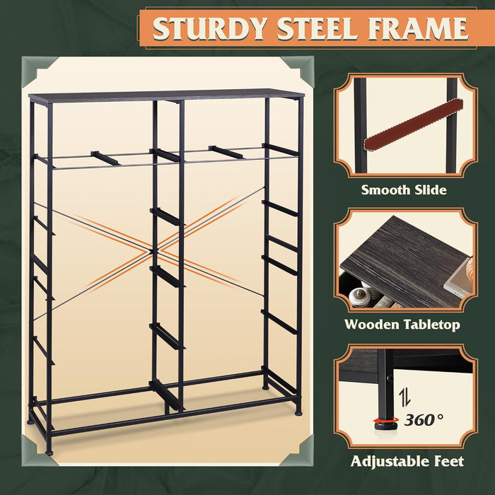 Charcoal Black Fabric Dresser With Storage Drawers