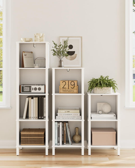 White Industrial Strength Bookshelf With Open Shelves