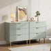 Fluted 3 Drawer Dresser for Bedroom, 30" Wooden Dressers