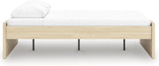 Signature Design by Ashley Onita Scandinavian Queen Platform Bed, Foundation or Box Spring Not Needed, Light Brown