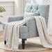 Sapphire Blue Upholstered Club Chair Lumbar Pillow