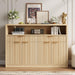 51" Buffet Sideboard Cabinet, Modern Hutch Storage Cabinets Natural