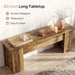 63-Inch Low Console Table, Farmhouse Wooden Entryway Table, Narrow Long Sofa Table behind Couch for Living Room, Entrance, Hallway