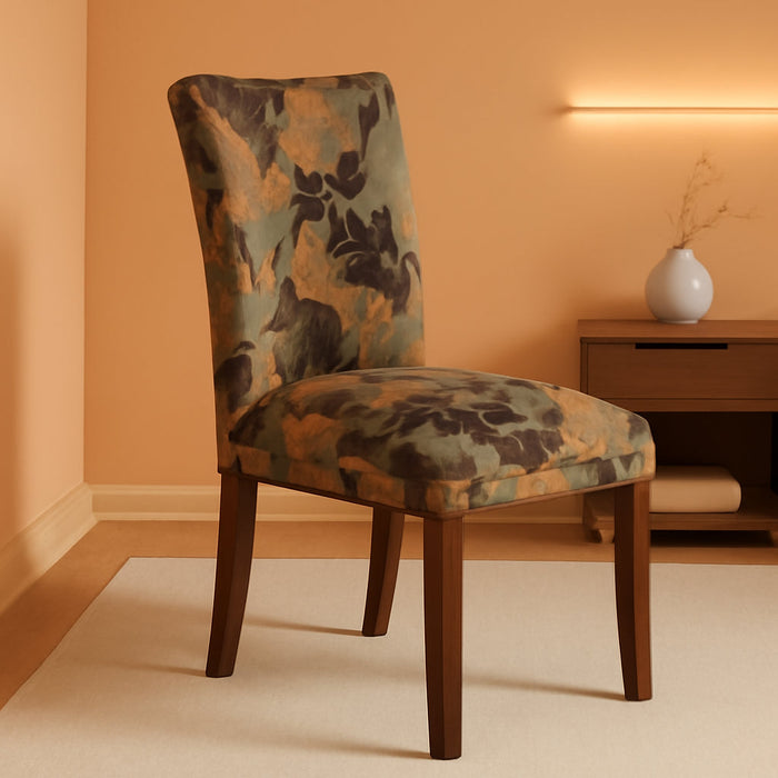 Home Decor | K1136-F975 | Classic Upholstered Parsons Dining Chair | Single Accent Dining Chair, Brown Woven