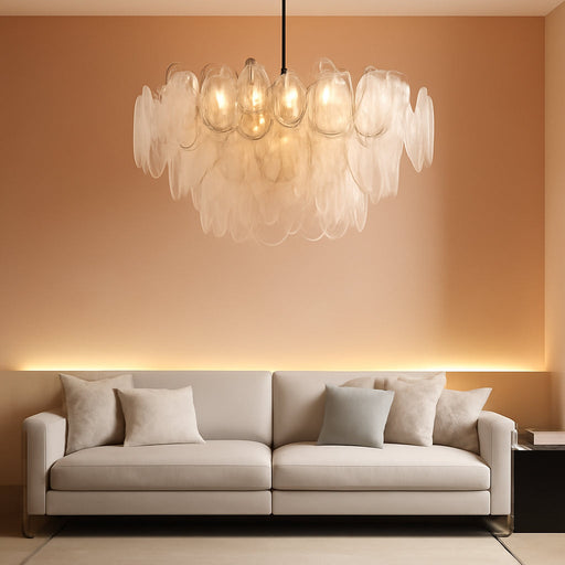 Gold Finish Tiered Chandelier Pendant Light Fixture