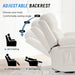 Manual Rocker Recliner Chair for Adults with Massage, Overstuffed Glider Rocking Chair with Cup Holders and Pockets for Living Room, Reclining Sofa Chair for Bedroom Nursery,Beige