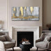 Textured Wall Art Gold Wall Decor Modern Wall Picture 24"X48" Artwork for Bedroom Decorative Painting for Dining Room Area