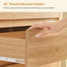 55" Dresser for Bedroom with 6 Drawers, Modern Dressers & Chests of Drawers with Thicker Panels, Wooden Dresser TV Stand, Bedroom Dressers, for Bedroom, Hallway, Natural