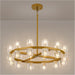 Twenty Four Inch Luxurious Golden Crystal Chandelier