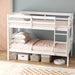 IndustrialStrength SolidWood Twin Over Twin Bunk Bed