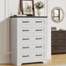 Farmhouse Dresser White Five Drawer FiftyTwo Inches