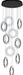 10-Light Crystal Ring Chandelier Ceiling Light Black
