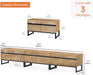 Modern TV Stand for 110 Inch Tvs, 3 in 1 Entertainment Center with Storage Cabinets and Metal Base, Media Console for Living Room, Oak