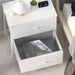 White Nightstands with 2 Drawers