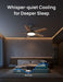 Smart Ceiling Fans with Lights, Low Profile Ceiling Fan with Alexa/App, 52'' Dimmable Lighting & Color Tuning, RGB Ambient Light for Living Room, Game Room, Easy Installation, Quiet, Black