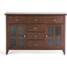 Contemporary Russet Brown Pine Wood Sideboard Buffet