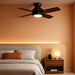 Ceiling Fans with Lights, 42 Inch Low Profile Ceiling Fan with Light and Remote/App Control, Flush Mount, Reversible, 3CCT, Dimmable, Noiseless, Black Ceiling Fan for Indoor/Outdoor Use