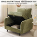Oversized Accent Chair with All Seats Storage,Comfy Living Room Chairs with 2 Throw Pillow,Upholstered Mid-Century Armchair,24.5'' Deep Seat,Reading Chair for Bedroom,Office,Chenille,Green
