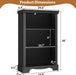 Black Three Tiered Bookshelf With Adjustable Shelves