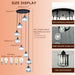 8 Lights Crystal PendantLight Ceiling Chandelier Black