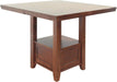 Ralene Traditional 36" Counter Height Dining Room Extension Table, Medium Brown
