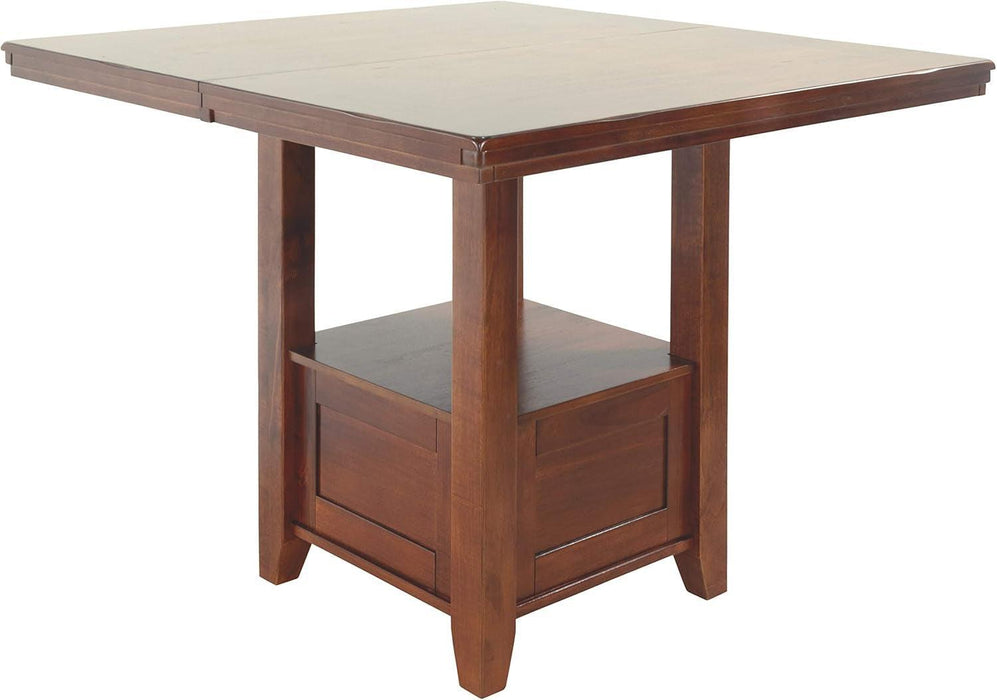 Ralene Traditional 36" Counter Height Dining Room Extension Table, Medium Brown