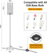 Crystal Floor Lamp, Modern Standing Lamp with Elegant Shade, LED Floor Lamp with On/Off Foot Switch Silver Finish Tall Pole Lamp Accent Lights for Living Room, Girl Bedroom, Dresser, Office (E26 Base)