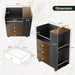 71 Inches Electric Standing Desk Lockable Cabinets
